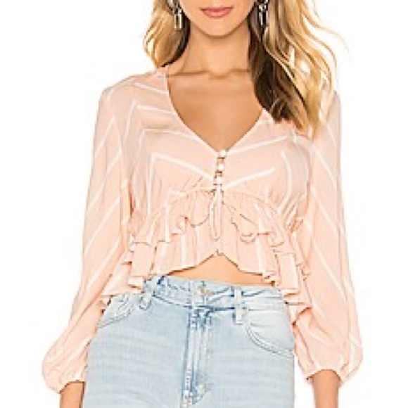 Free People Samifran Top in Peach - Picture 2 of 10